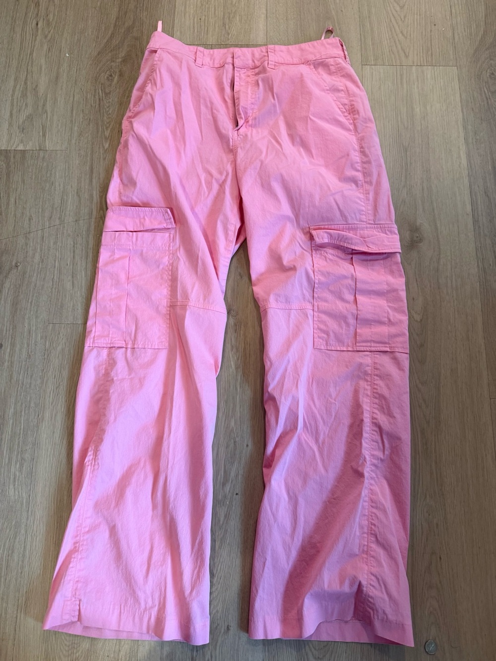 Women’s Pink Cargo Pants - Lightweight Utility Style adult Medium